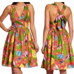 NWT French Connection Maggie Lou Cross Flower Back Dress 0